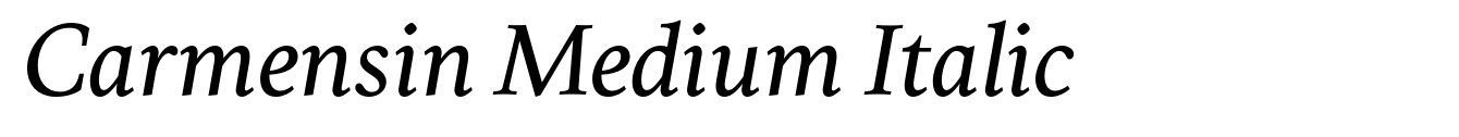 Carmensin Medium Italic image